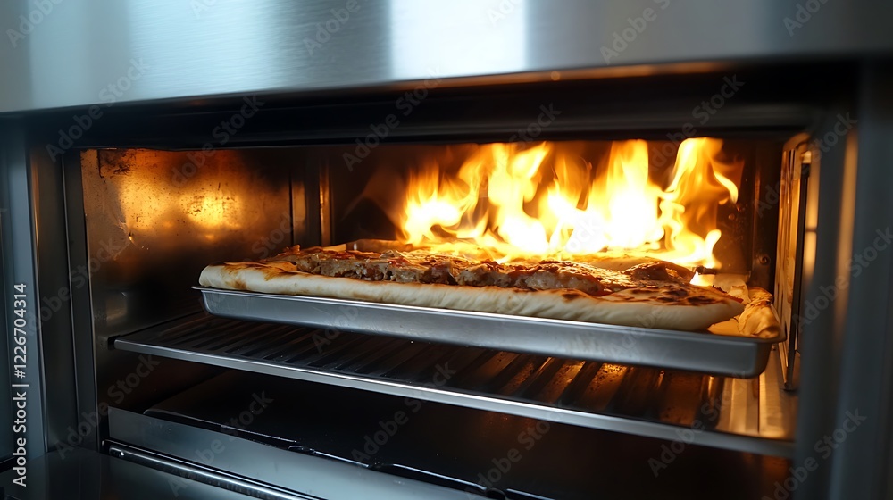 A convenience stores restaurant a shawarma is roasted in a gas oven A convenience stores restaurant a shawarma is roasted in a gas oven