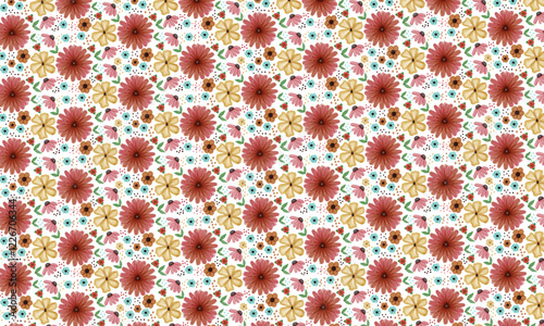 Seamless floral pattern hand-drawn element  for surfaces  and fabric 