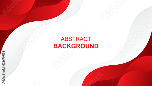 Red and white abstract background with fluid wave shapes. Modern dynamic wallpaper. Template banner background for sales, business, ads, events, web, pages, and others