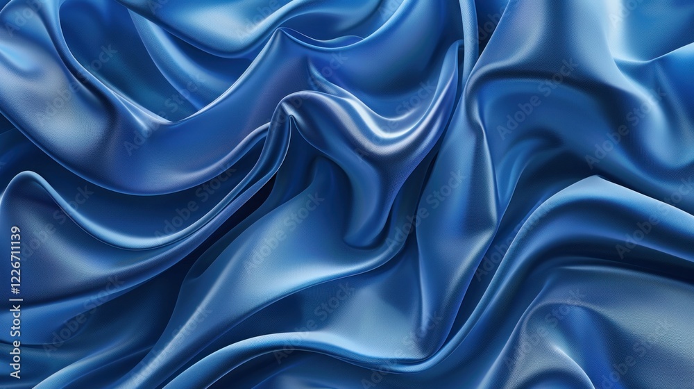 Obraz premium Abstract Blue Silk Fabric