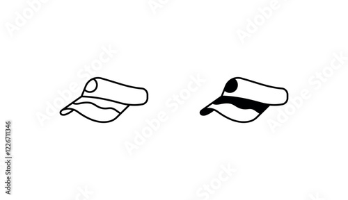 Visor icon design with white background stock illustration