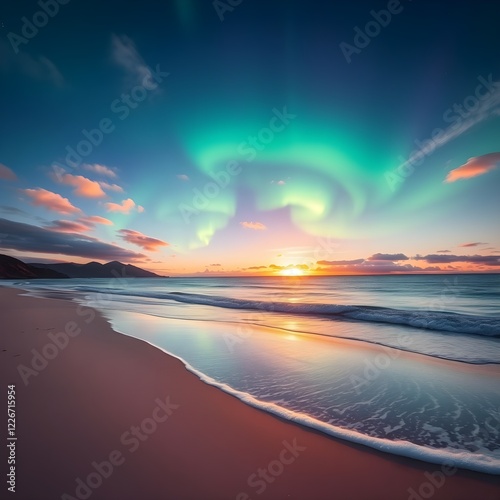 Beautiful beaches and the Northern Lights in the sky.