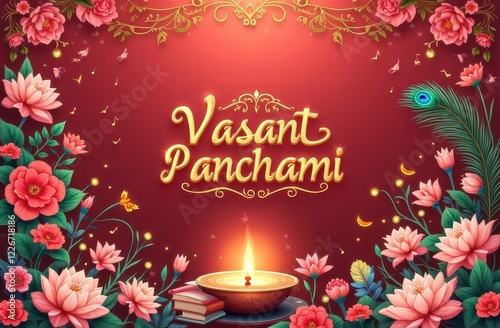 Vasant Panchami Puja or Sarasvati Puja of India. It is a Hindu festival that marks the arrival of spring and is dedicated to Goddess Saraswati, the deity of knowledge, learning, music, and wisdom