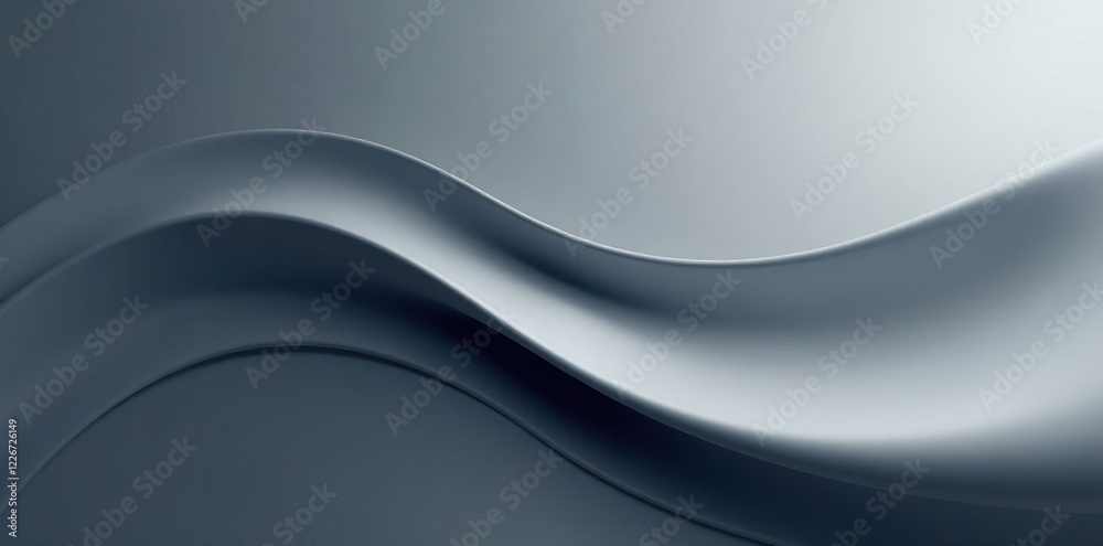 Obraz premium Sleek gray wave, abstract motion blur Smooth, elegant curve , velocity, graphics, illustration