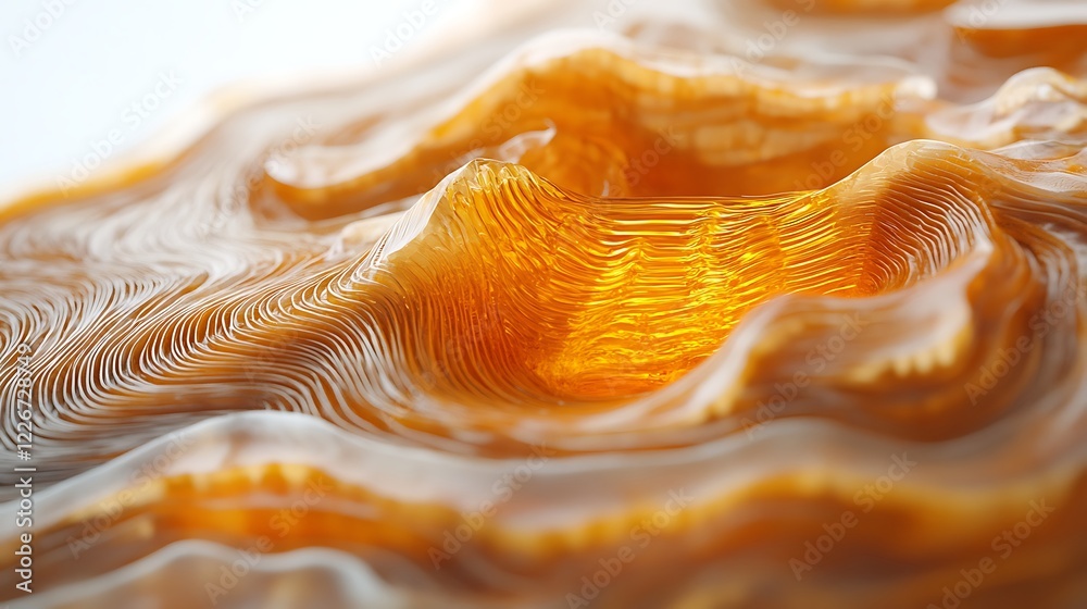 Obraz premium Abstract Textured Waves with Golden Glow