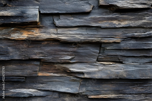 Rough Slate Stone Wall Texture Background