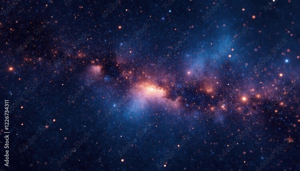 Obraz premium Inky black canvas, countless glittering stars , astronomy, astro-photography, galaxy