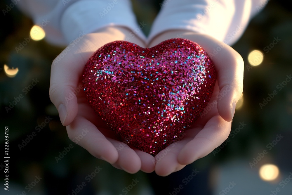 Commercial promotion creative concept art. Sign of love and affection. Youth valentine's day greeting card: young man with upset face holds red heart in hands. Red heart and roses valentine's.