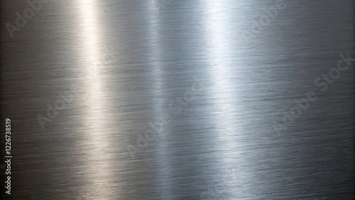 Polished Stainless Steel Surface Texture with Light Reflections