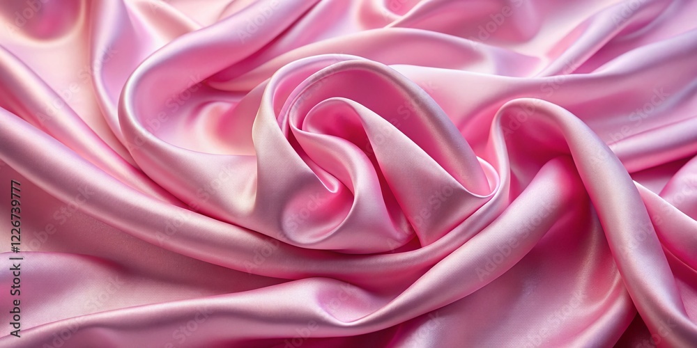 Obraz premium Elegant Pink Silk Fabric Panoramic Background