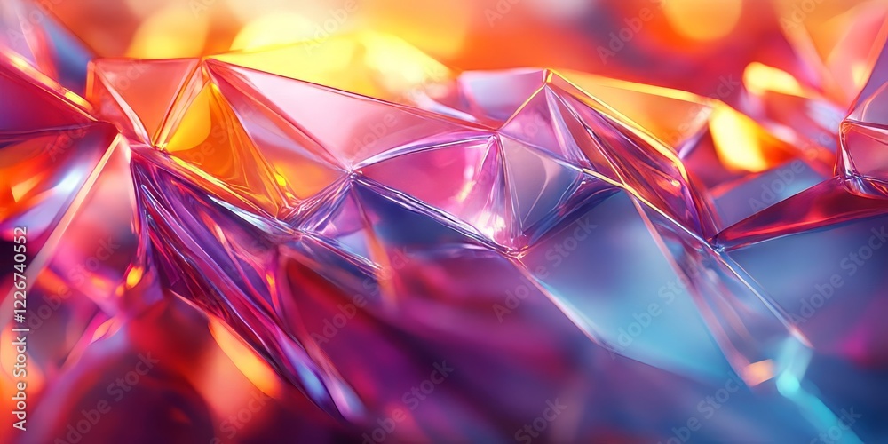 Abstract minimalist prisms, dynamic design, 3d render, Generative AI Abstract minimalist prisms, dynamic design, 3d render, Generative AI