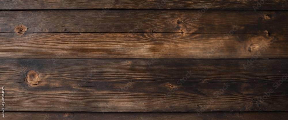 Naklejka premium Dark Brown Rustic Wooden Planks Texture Background