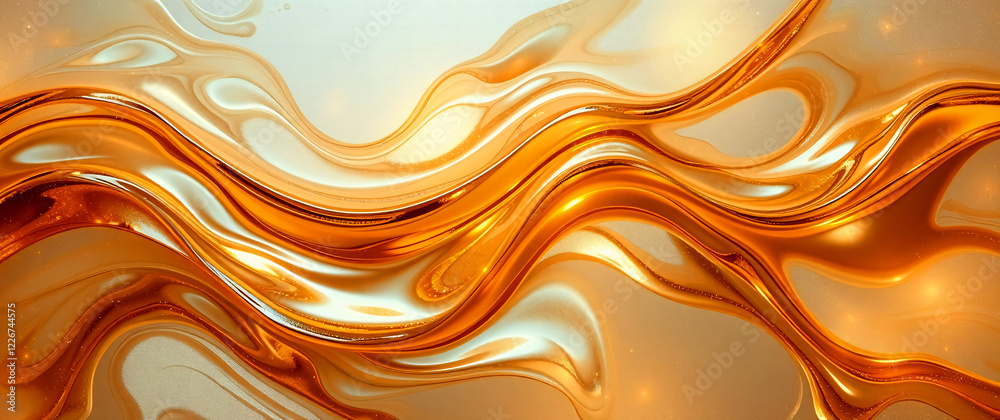 Abstract Curved gold shape with Lighting Effect – Luxury Design on gold Background with Copy Space. Abstract Curved gold shape with Lighting Effect – Luxury Design on gold Background with Copy Space.