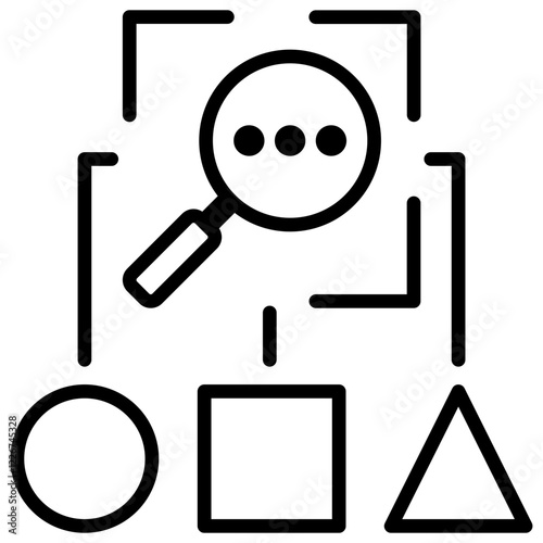 Shape Recognition Outline Icon