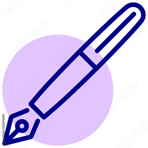 ink pen vector mixed outline icon