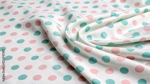 Soft, Pastel Polka Dot Fabric for Apparel or Home Decor
