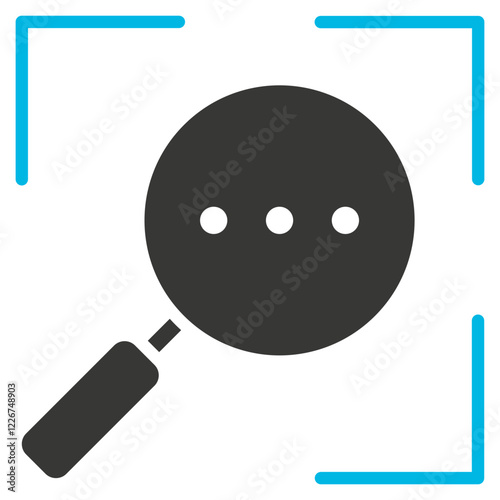 Detection Glyph Blue Grey Icon