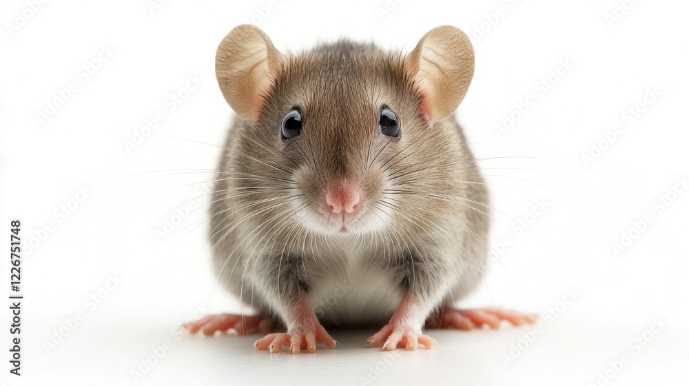 Adorable Grey Rat Close-Up Studio Shot Adorable Grey Rat Close-Up Studio Shot