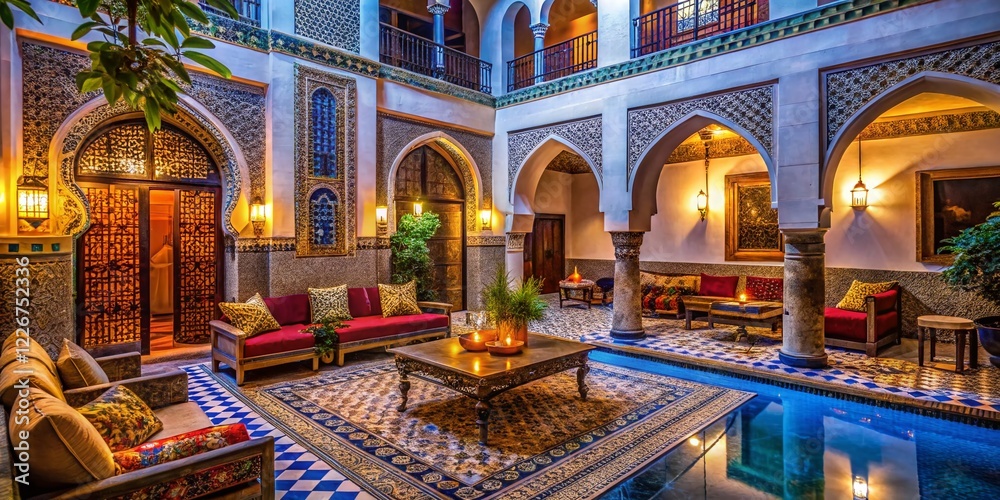 Obraz premium Essaouira Riad Suite - Low Light Morocco