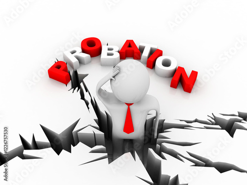 3d rendering probation period concept