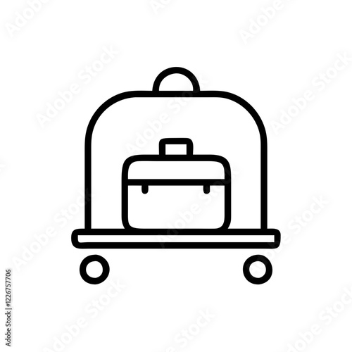 luggage cart icon design