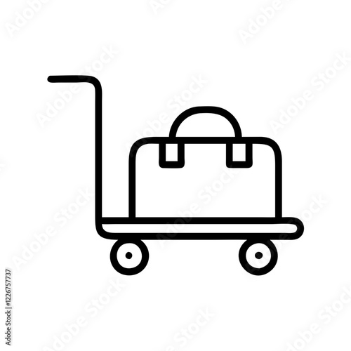 luggage cart icon design