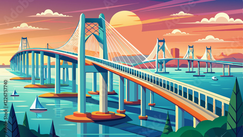 Jiaozhou Bay Bridge of Qingdao City,Shandong Province,China