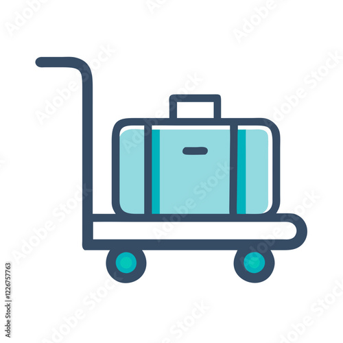 luggage cart icon design