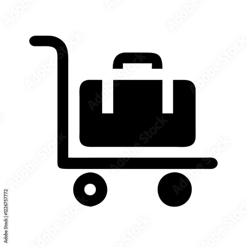 luggage cart icon design