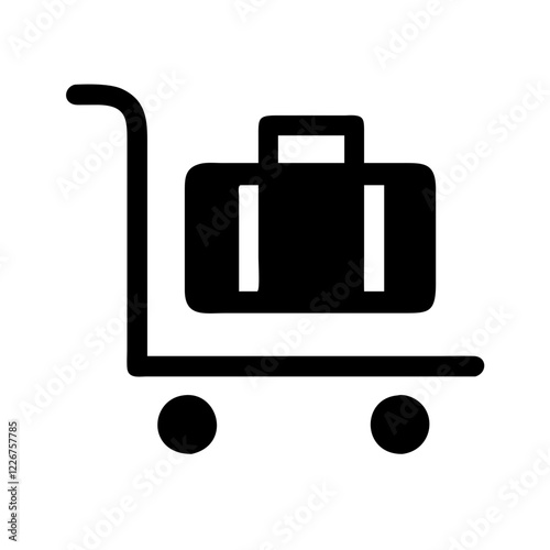 luggage cart icon design