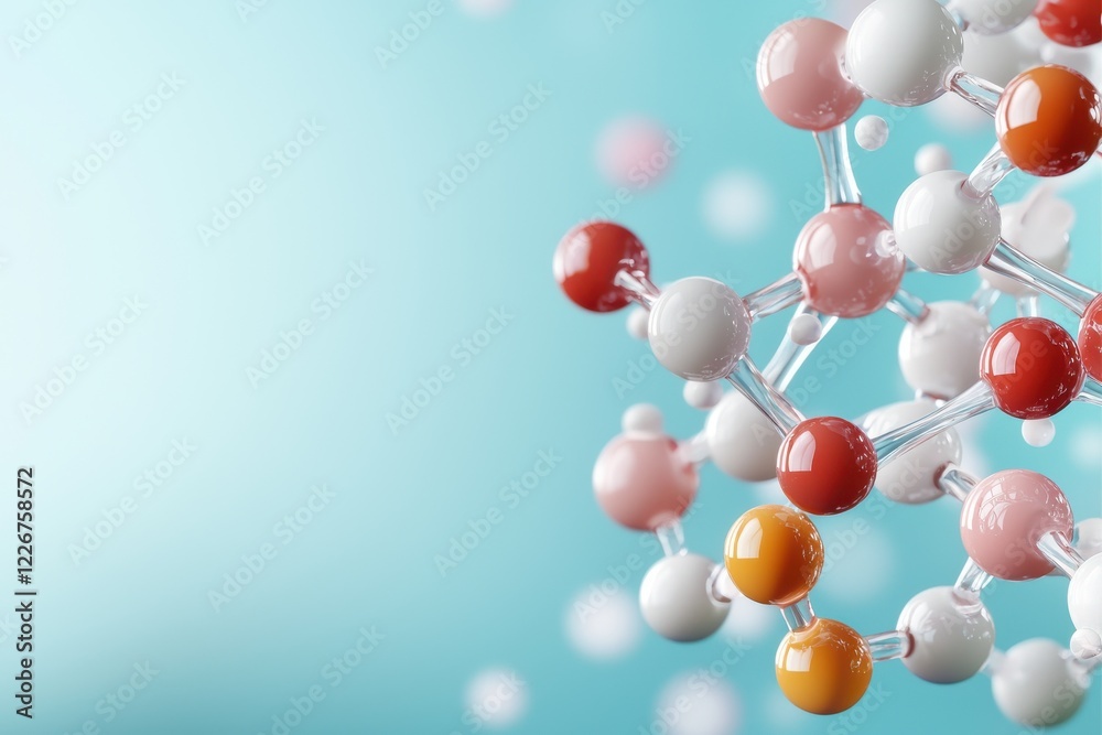 Molecular network of atoms and bonds scientific light purple glow Molecular network of atoms and bonds scientific light purple glow