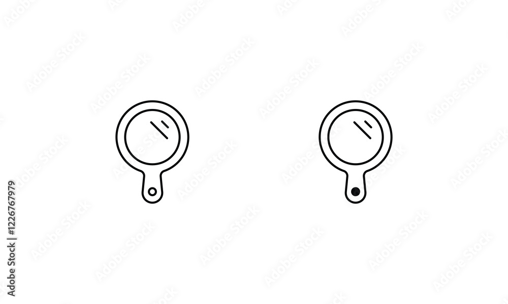 Mirror icons set line and glyph vector icon Mirror icons set line and glyph vector icon