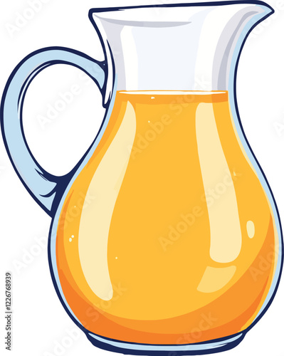 Refreshing orange juice in a glass pitcher, a symbol of healthy living