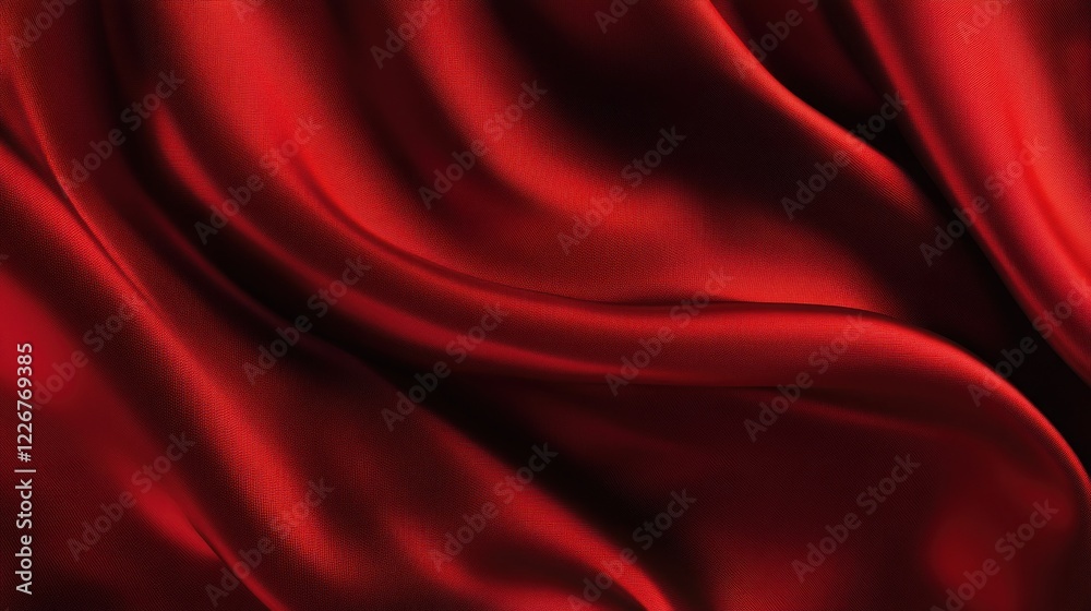 Fototapeta premium Abstract Red Satin Fabric Texture