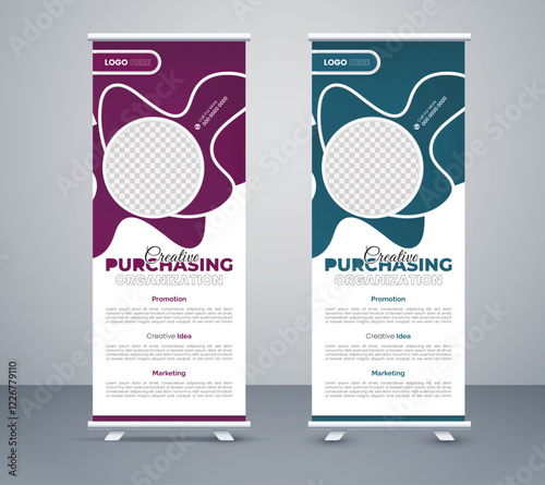 Creative Purchasing rollup banner set design 
