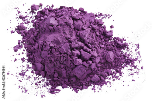 purple powder pile isolated on white or transparent png