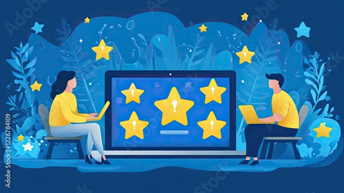 Business Consultant Advising a Client on Improving Online Reputation
