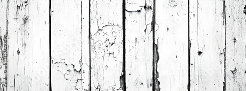 Old Weathered White Wooden Planks Background