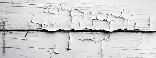 Cracked Peeling Paint on Wooden Surface Background