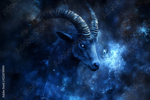 aries sign in a horoscope in cosmos photo