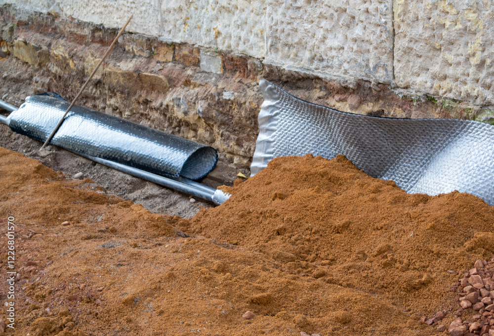 Renovation of a house base due to moisture