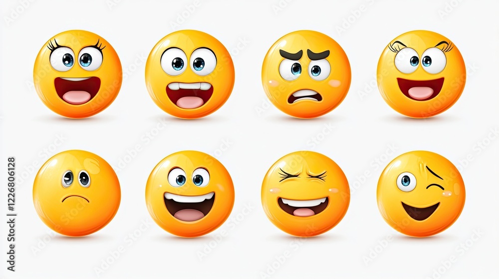 Fototapeta premium Emoticon Design Element: Emoji design effect,