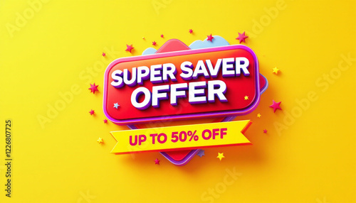 super saver offer sale discount badge promotion text