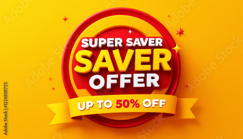super saver offer sale discount badge promotion text