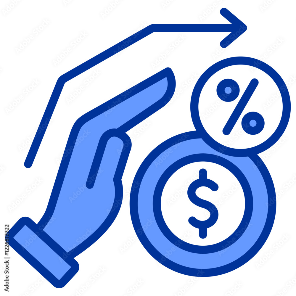 Financial Production Partners Mixed Blue Simple Icon Vector Financial Production Partners Mixed Blue Simple Icon Vector