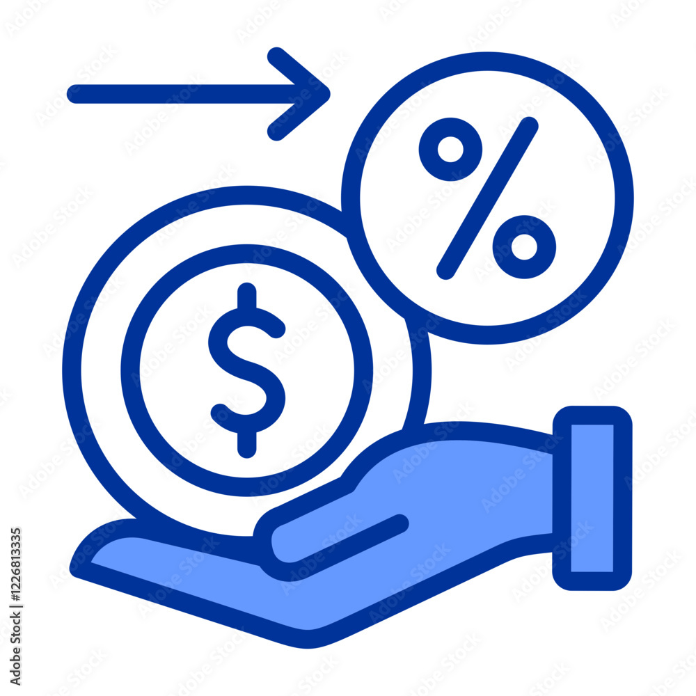 Financial Production Partners Mixed Blue Simple Icon Vector Financial Production Partners Mixed Blue Simple Icon Vector