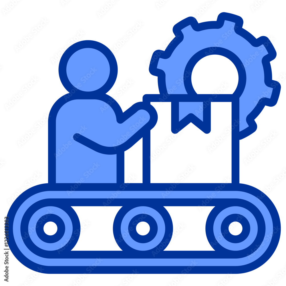 Financial Production Partners Mixed Blue Simple Icon Vector Financial Production Partners Mixed Blue Simple Icon Vector