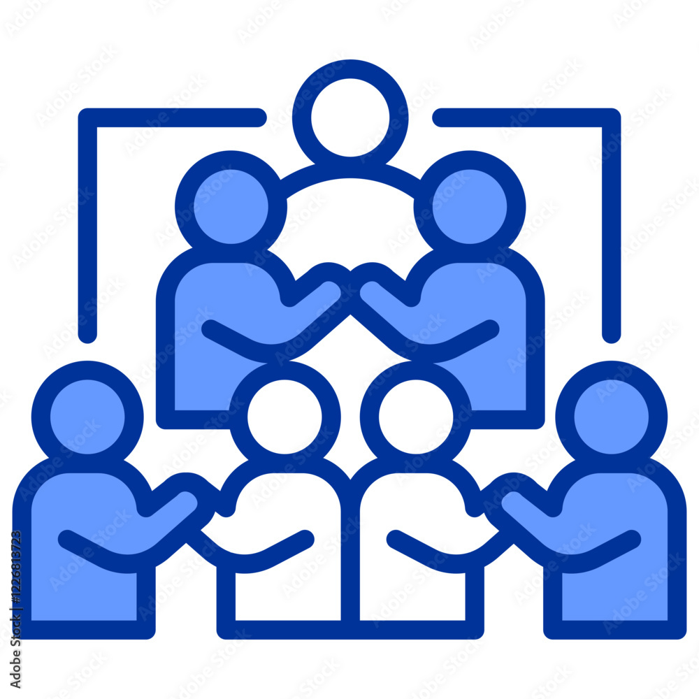 Financial Production Partners Mixed Blue Simple Icon Vector Financial Production Partners Mixed Blue Simple Icon Vector
