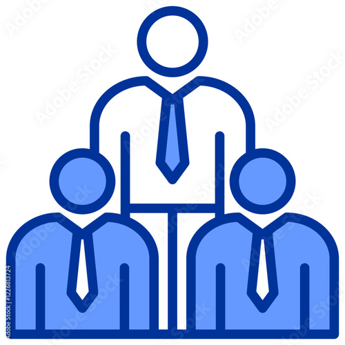 Financial Production Partners Mixed Blue Simple Icon Vector