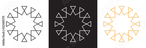 Sew stitch frame. Geometric border with needlework elements, decorative detailed frame.  ethnic lace seam ornament. isolated on white and black background. vector illustration. EPS 10